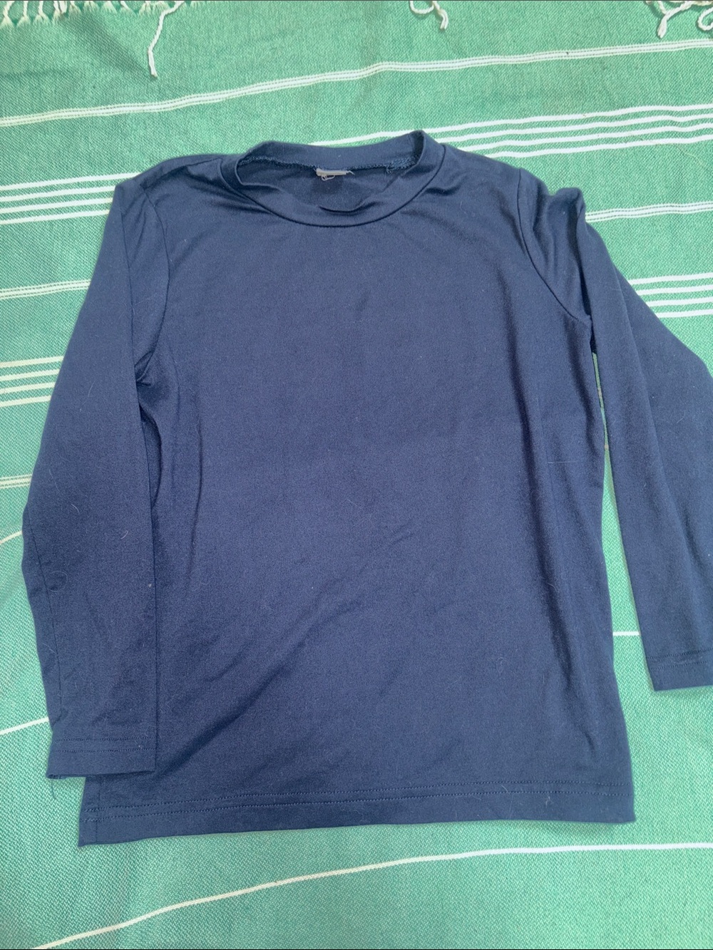 ⭐️ 5 for $25.00⭐️Classic Long-Sleeve Kids Top in Navy Sz 130 ( 6)
